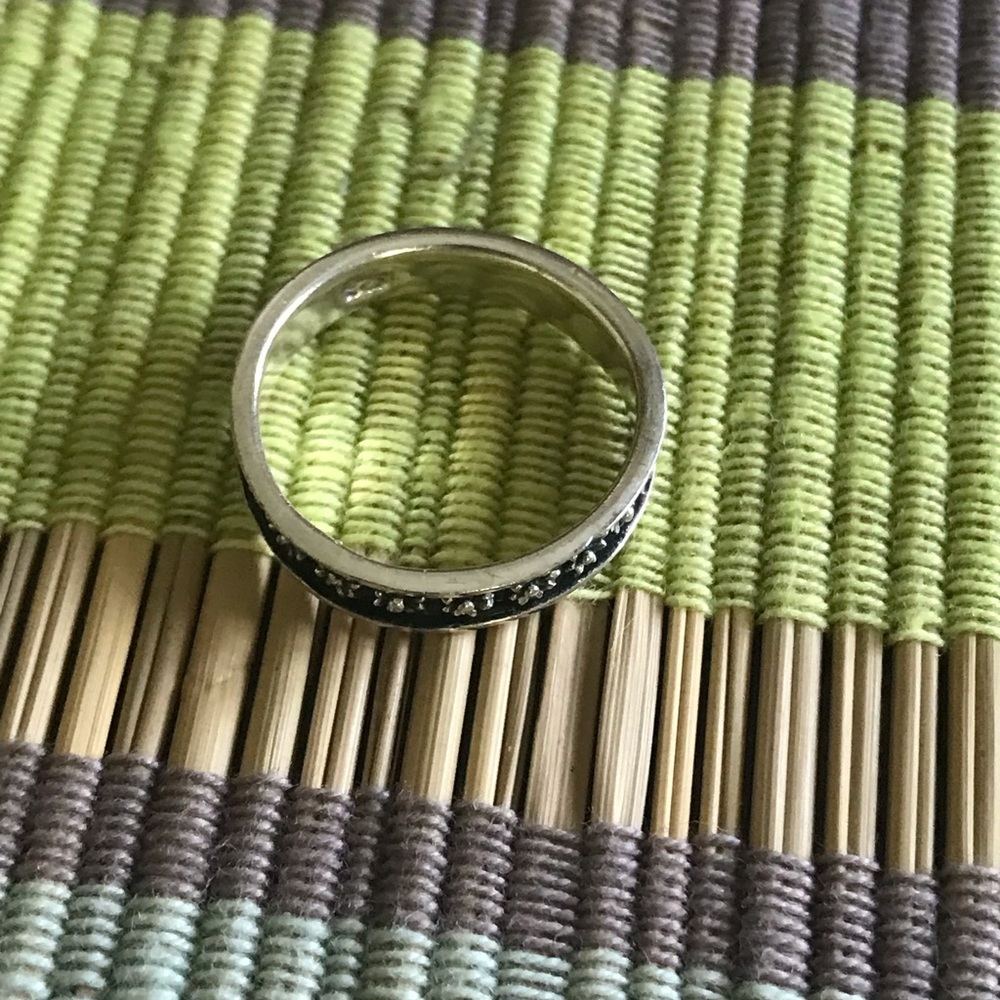 Sterling Silver Flower Stacking Ring - image 5